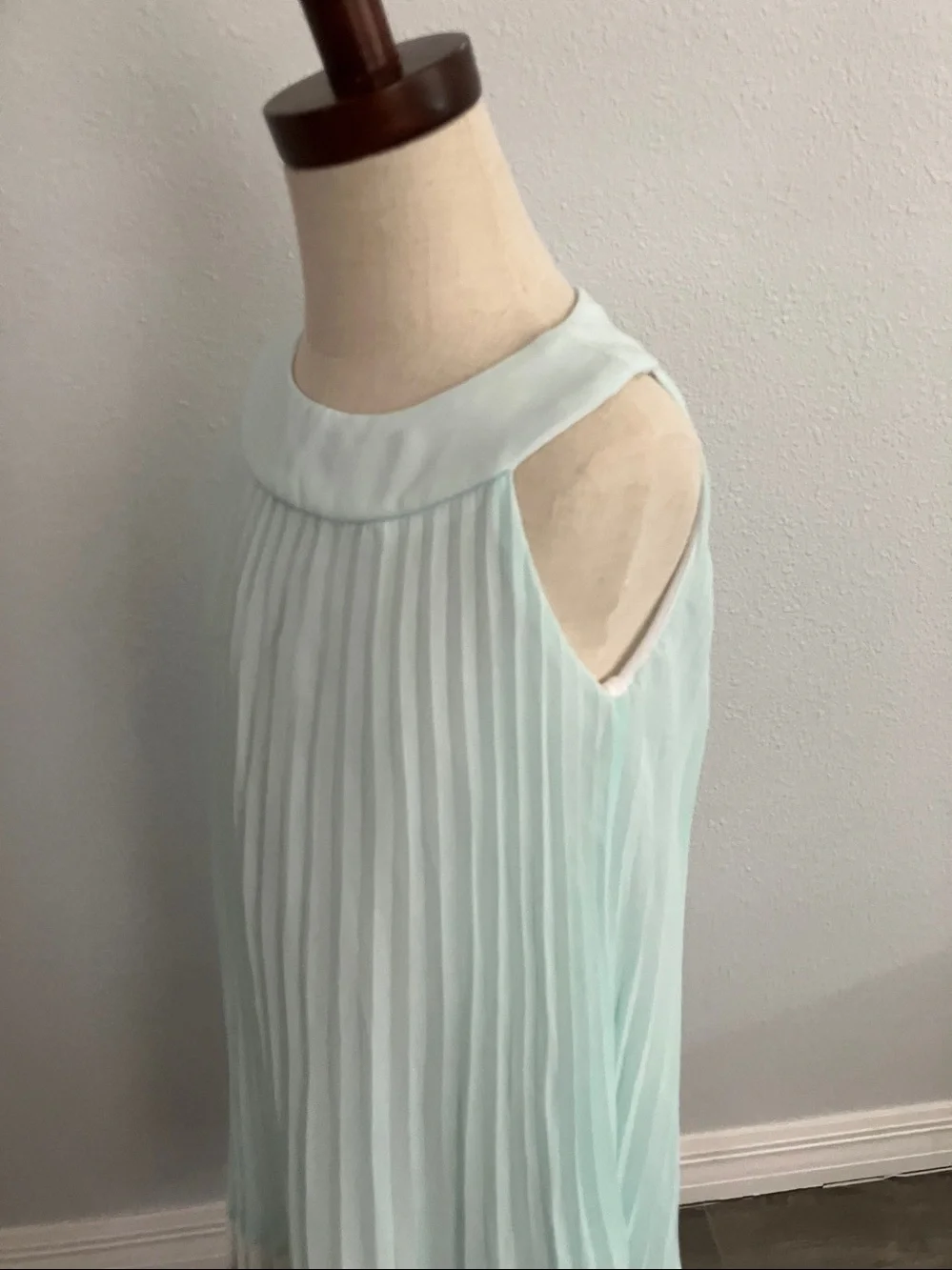 RARE EDITIONS Girls Georgette A Line Pleaded Mint Dress | 6X